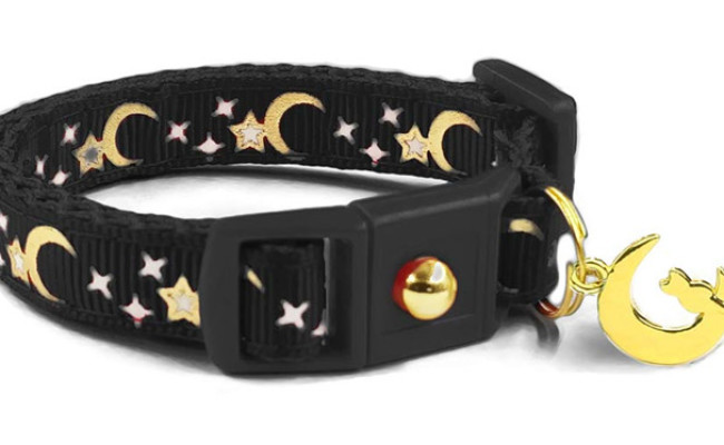 waaag Gold Moons Stars Cat Collar