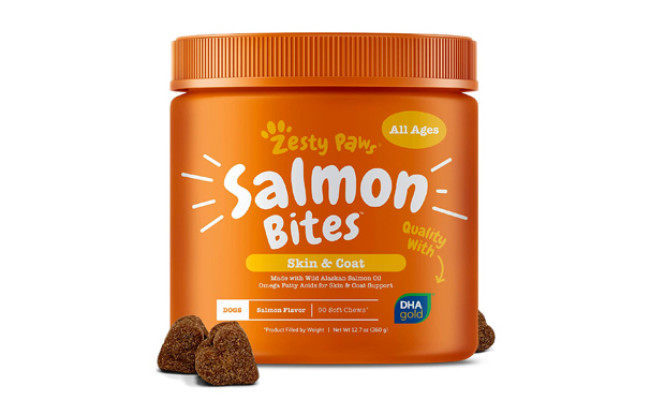 zesty paws salmon bites dog food for seizures